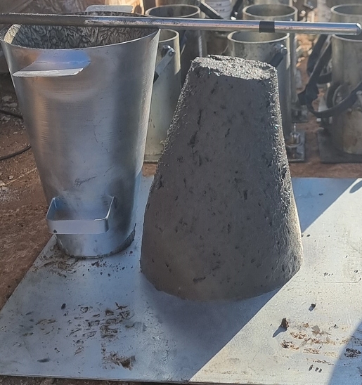 Ensaio de abatimento do concreto