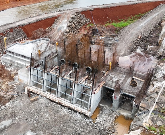 Obra da PCH Santo Antônio do Jacuí (RS)